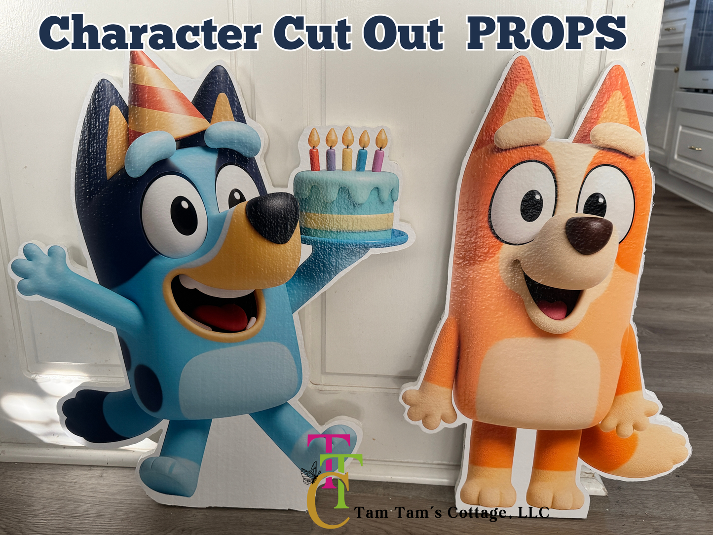 Bluey & Friends -Themed Character Cutout Props