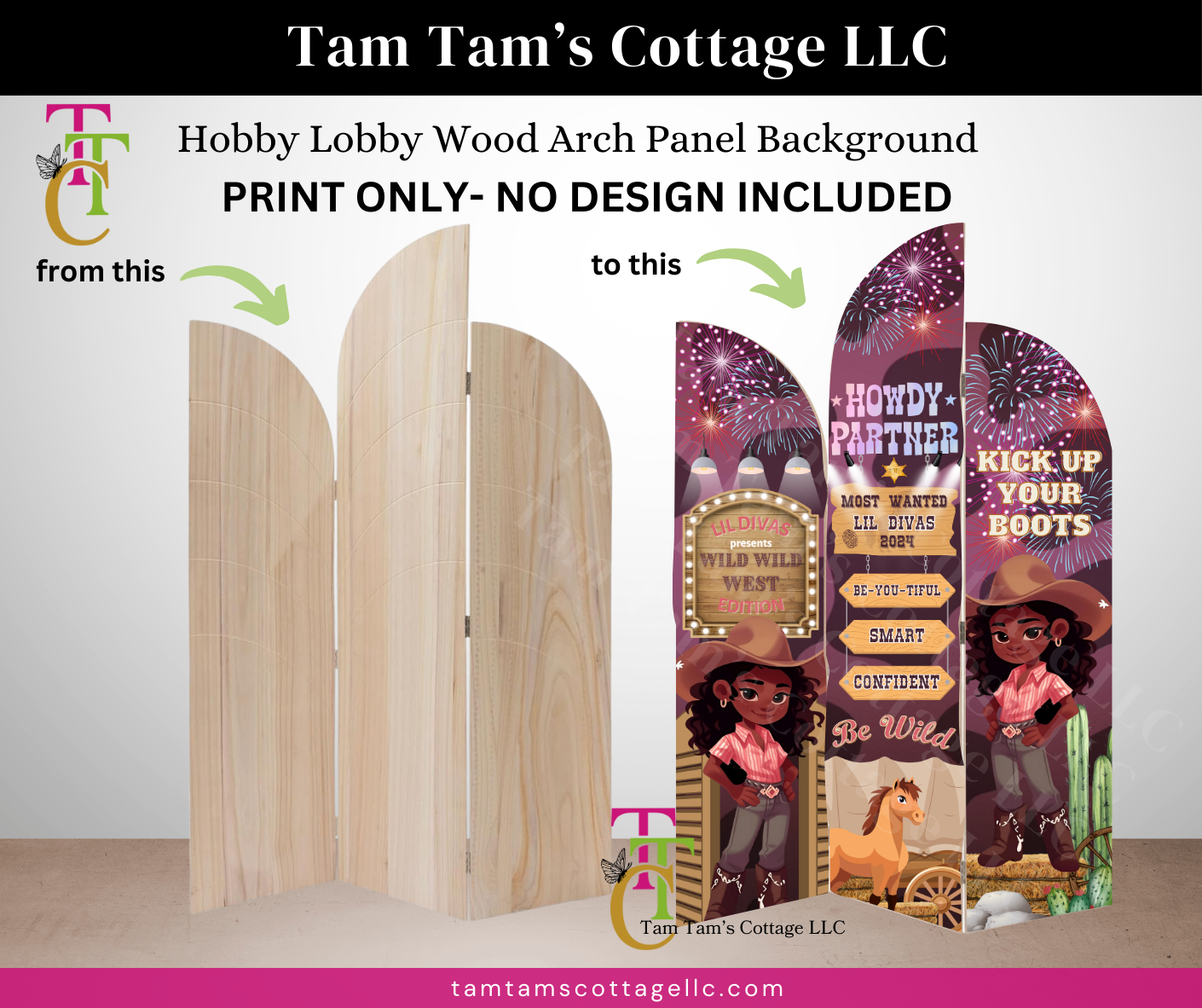 Custom Printing for Hobby Lobby Wood Arch Panels