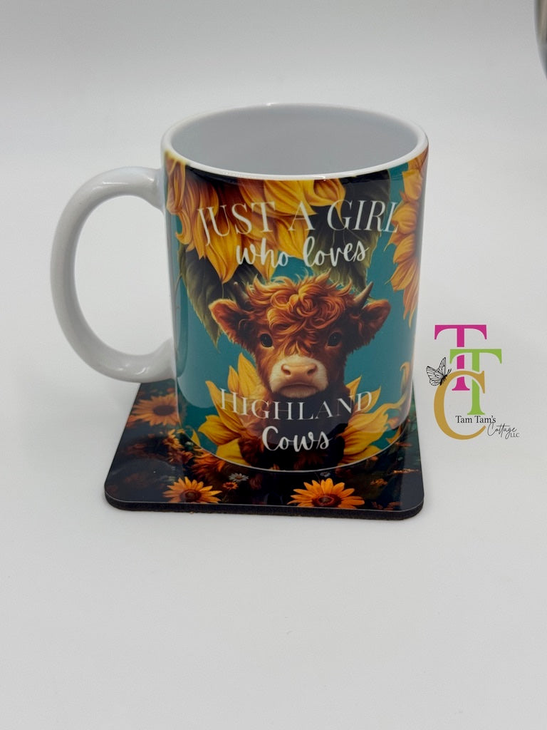 Just a Girl that Loves Highland Cows Journal Gift Box Set