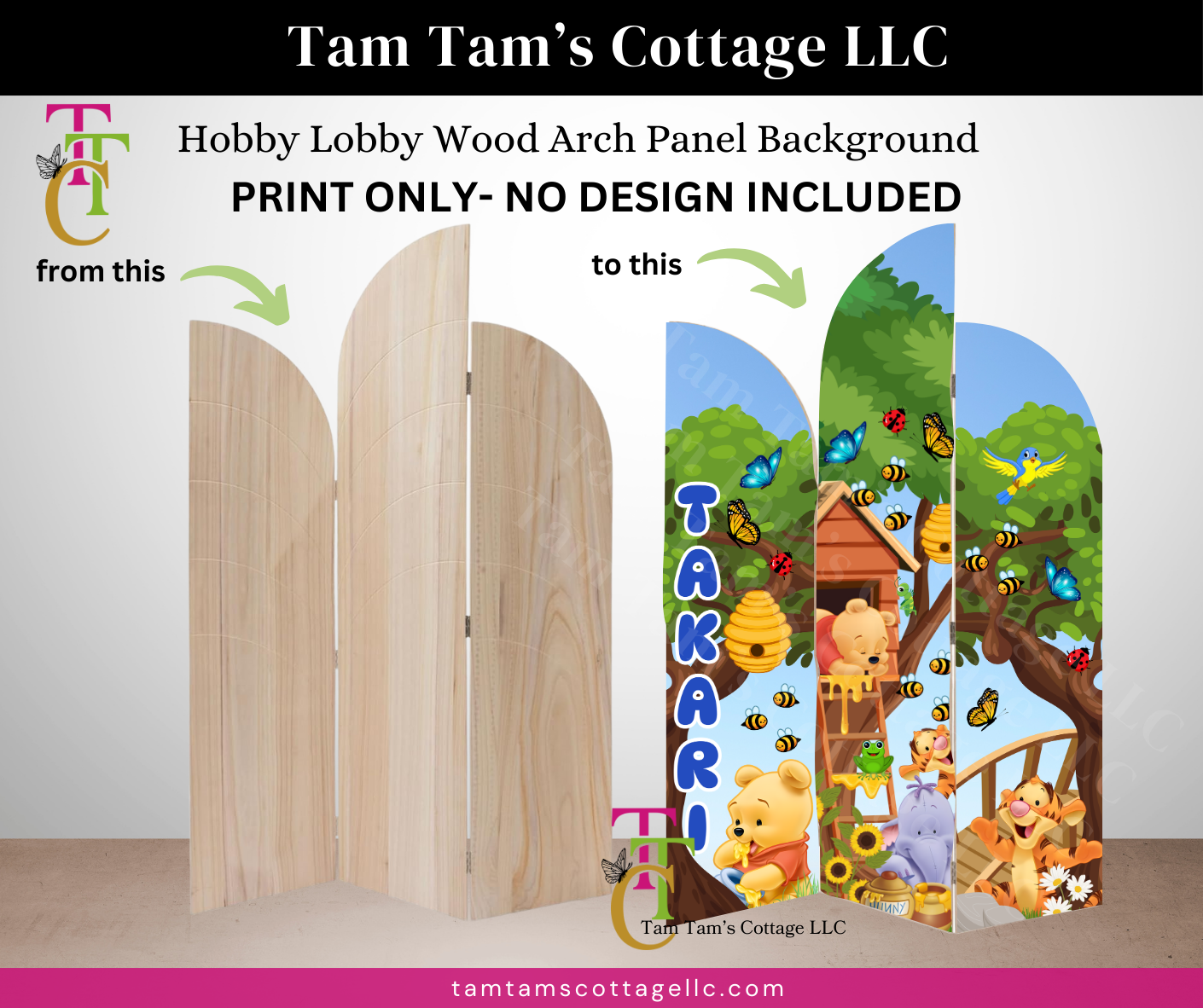 Custom Printing for Hobby Lobby Wood Arch Panels