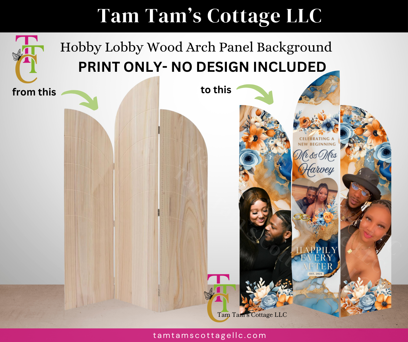 Custom Printing for Hobby Lobby Wood Arch Panels