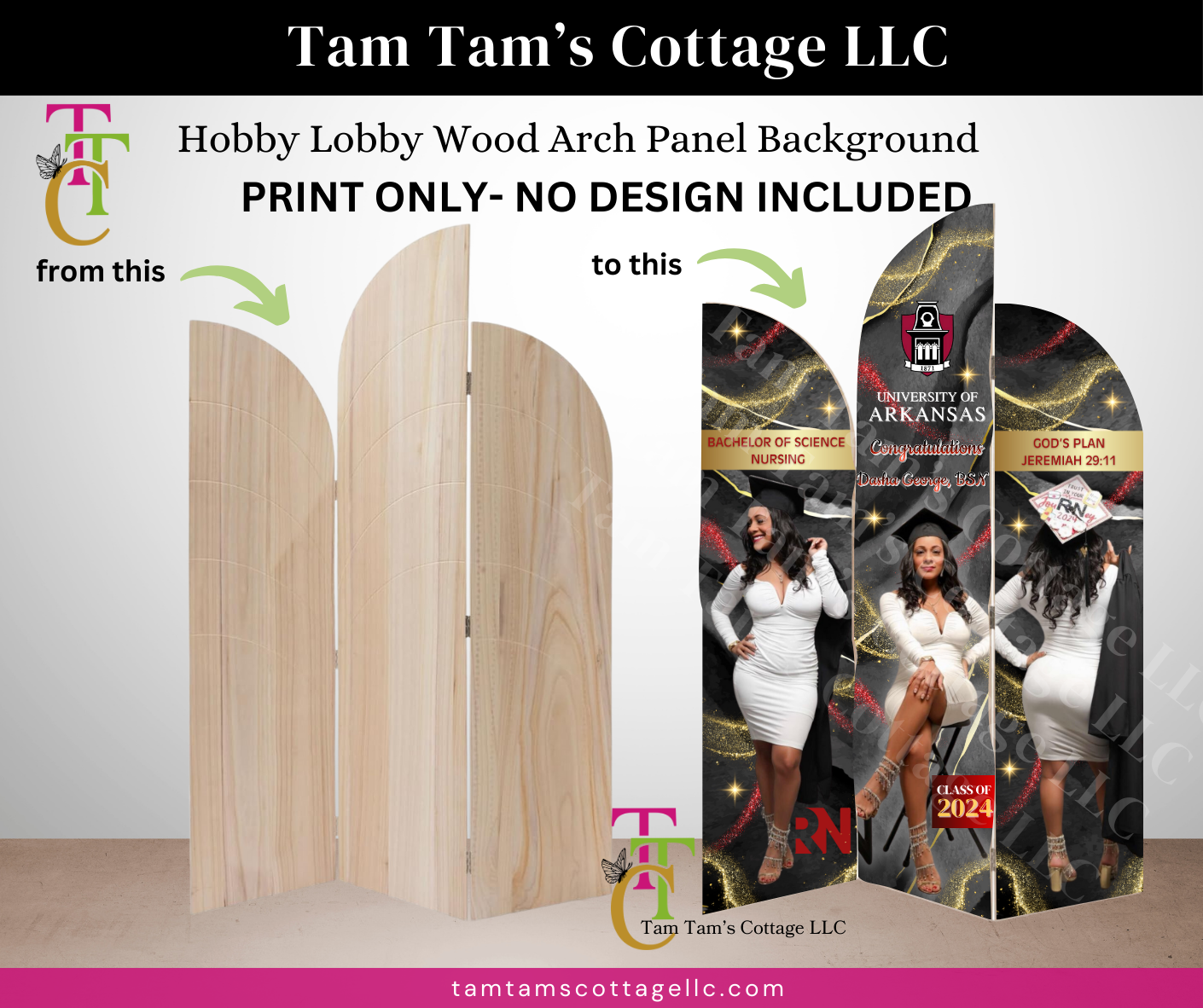Custom Printing for Hobby Lobby Wood Arch Panels