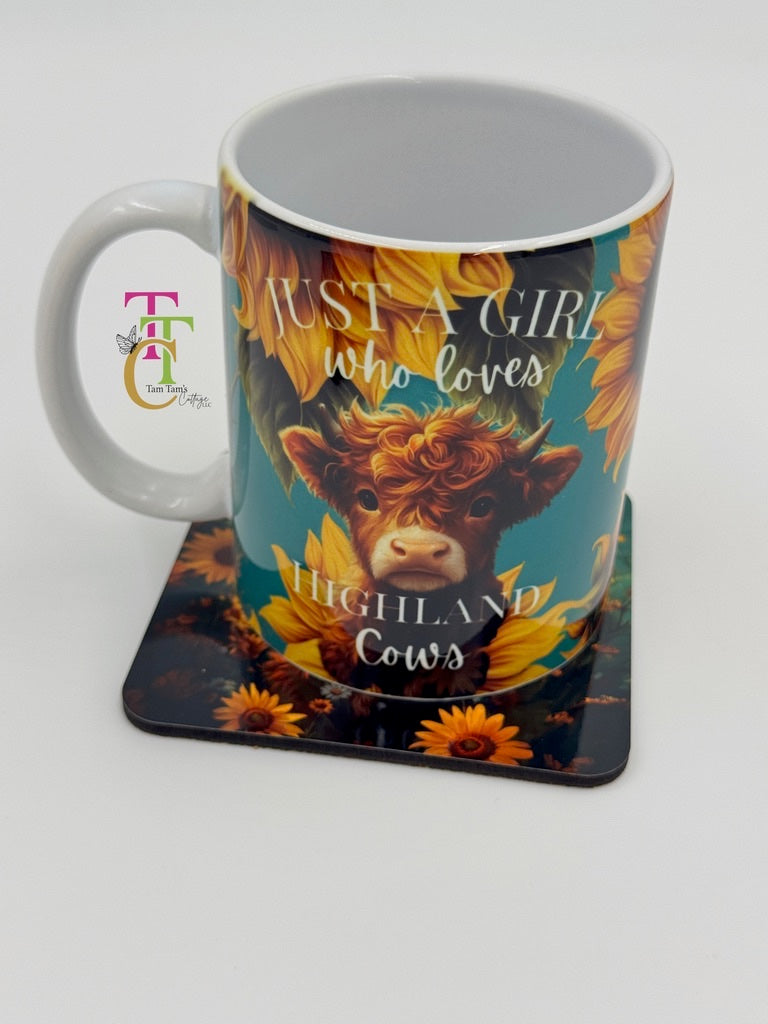 Just a Girl that Loves Highland Cows Journal Gift Box Set