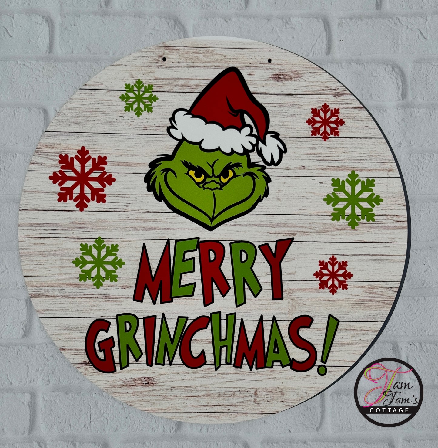 Merry Grinchmas Door Hanger – Perfect for Holiday Mischief