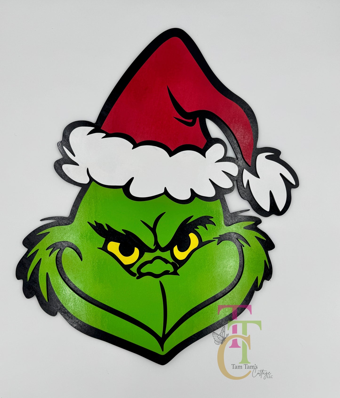Grinch Shaped Door Hanger