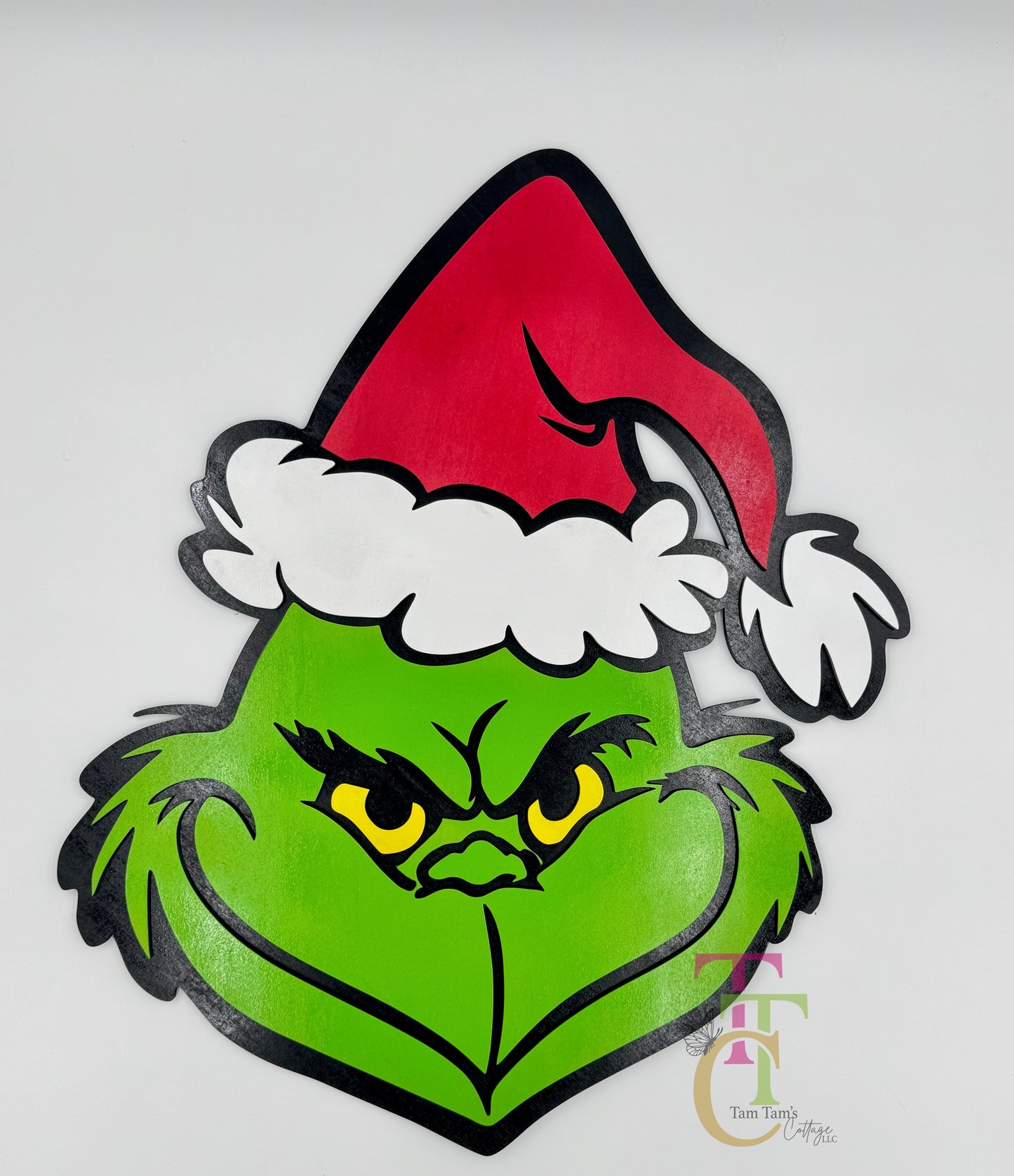 Grinch Shaped Door Hanger