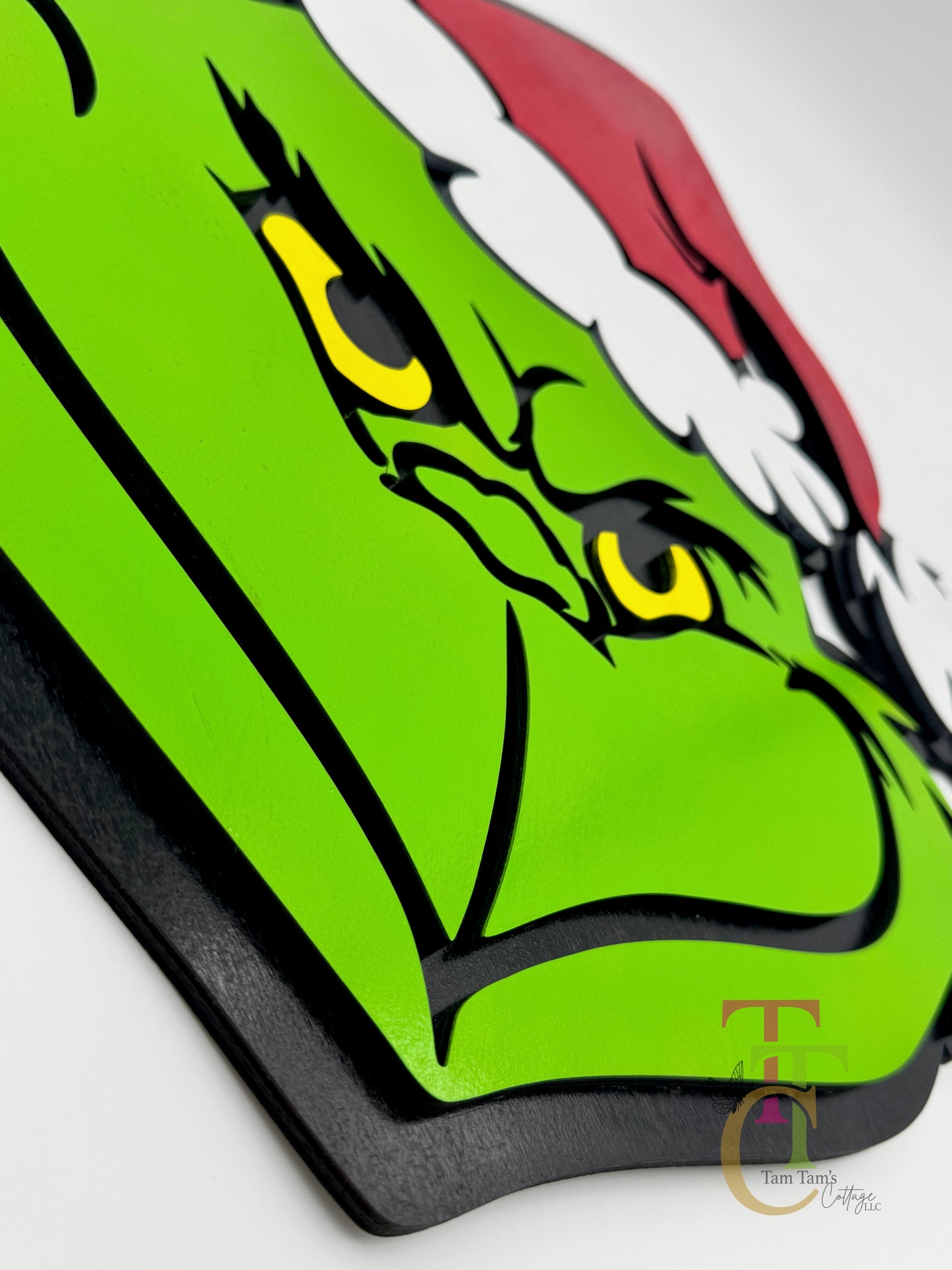 Grinch Shaped Door Hanger