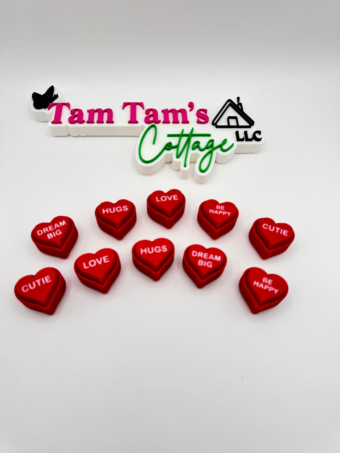 Valentine's Day Conversation Heart Fidget Clickers -RED