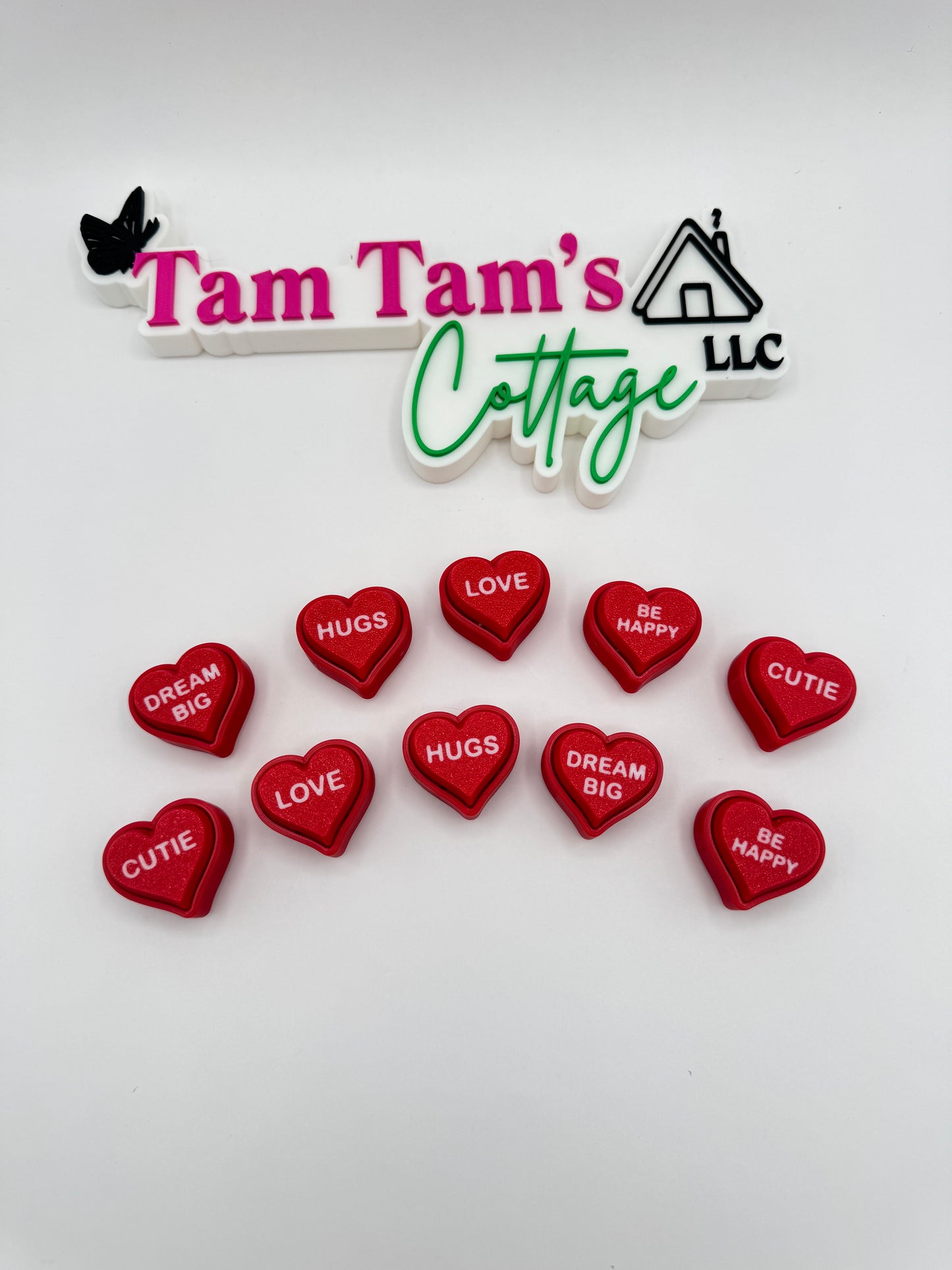 Valentine's Day Conversation Heart Fidget Clickers -RED