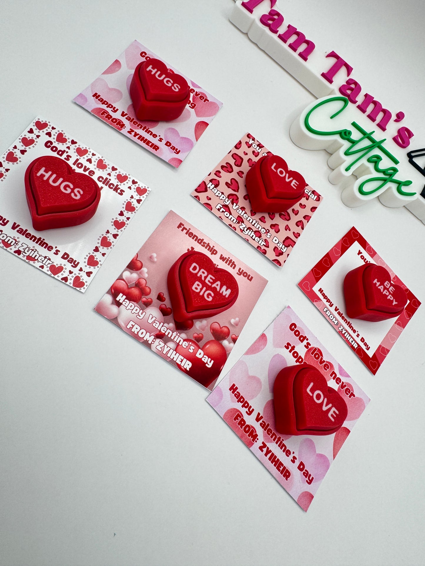 Christian Valentine Cards with God's Love Messages and Fidget Clicker Toy