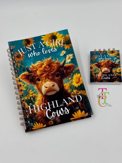 Just a Girl that Loves Highland Cows Journal Gift Box Set