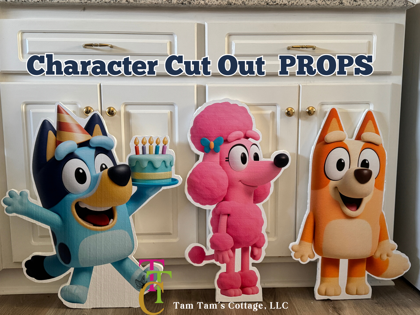 Bluey & Friends -Themed Character Cutout Props