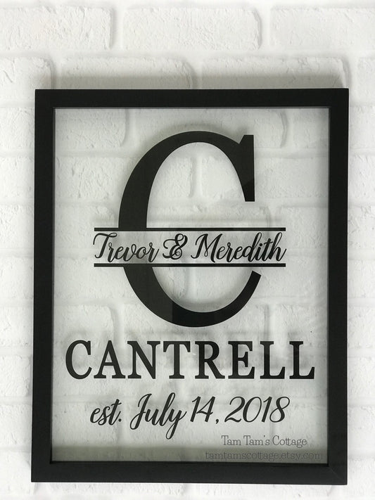Classy Personalized Floating Frame 11x14