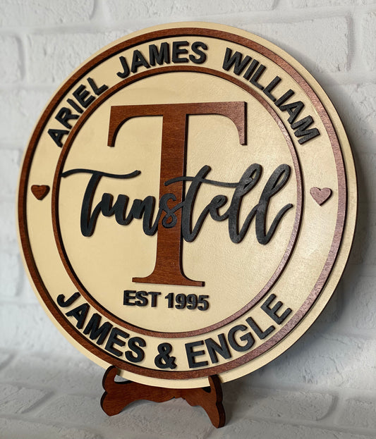 Personalized Family Name Wood Sign-CUSTOMIZED FOR YOU