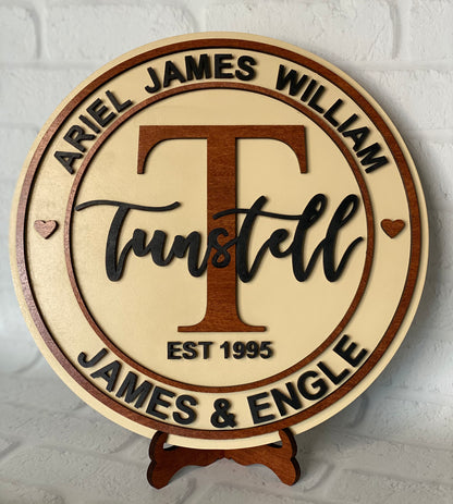 Personalized Family Name Wood Sign-CUSTOMIZED FOR YOU