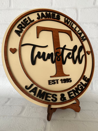 Personalized Family Name Wood Sign-CUSTOMIZED FOR YOU
