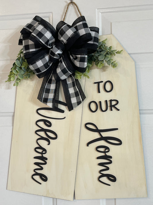 Welcome to Our Home Door Tag