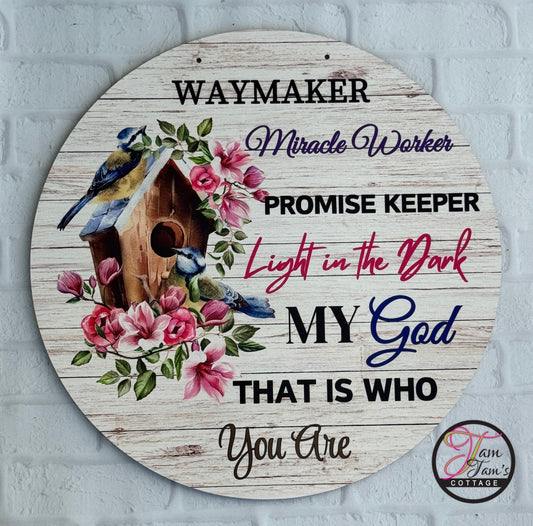 Waymaker Christian Wall Decor – Inspirational Wooden Sign