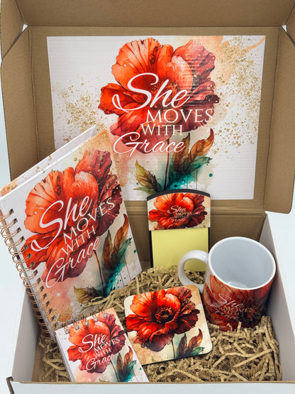 She Moves With Grace Inspirational Journal Gift Box Set
