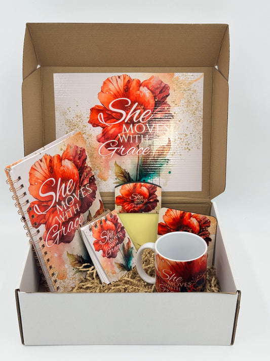 She Moves With Grace Inspirational Journal Gift Box Set
