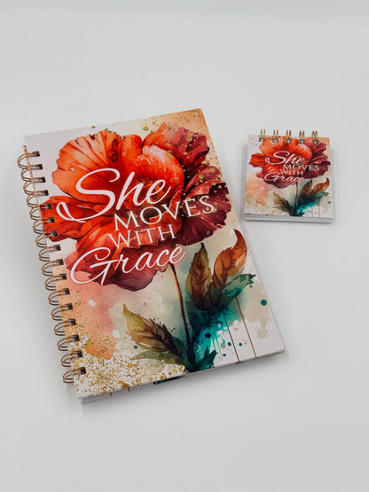 She Moves With Grace Inspirational Journal Gift Box Set