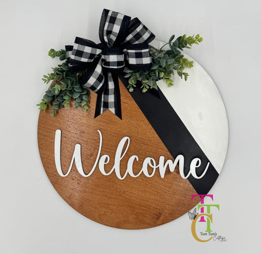 Welcome Modern Diagonal Door Hanger 18 inch