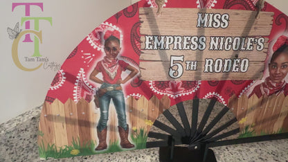 Personalized Clack Fan-Custom Folding Hand Fan with Name, Logo or Quote